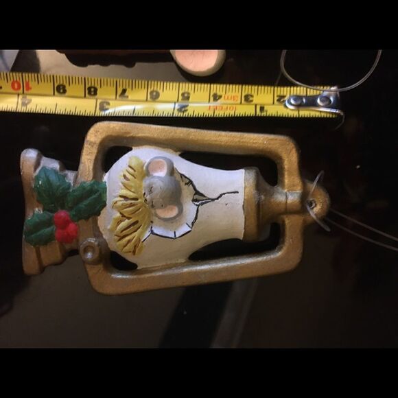 Trio of Handpainted Cute Christmas Mice Ornaments - Picture 12 of 12